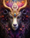 Capricorn zodiac sign illustration for daily horoscope creation with individual readings