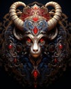 Capricorn zodiac sign illustration for daily horoscope creation with individual readings