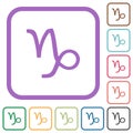 Capricorn zodiac symbol simple icons
