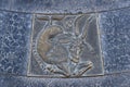 Capricornus bronze plaque, Hoover Dam, Arizona, Nevada