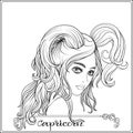 Capricornus. A young beautiful girl