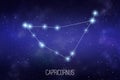 Capricornus zodiac constellation illustration