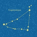 Capricornus Zodiacal Constellation Vector