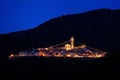 CAPRIGLIOLA, Nr AULLA, ITALY - SEPTEMBER 7, 2019: The hilltop village transforms itself with lights each year for the Royalty Free Stock Photo