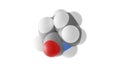 caprolactam molecule, cyclic amide, molecular structure, isolated 3d model van der Waals Royalty Free Stock Photo