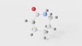 caprolactam molecule 3d, molecular structure, ball and stick model, structural chemical formula cyclic amide Royalty Free Stock Photo