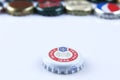Caps of beer and beverage Royalty Free Stock Photo