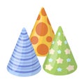 Caps in the form of cones for party.Party and parties single icon in cartoon style rater,bitmap symbol stock