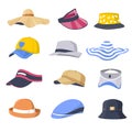 Caps and hat collection, fashionable accessories