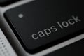 Caps Lock is a button on a computer keyboard that causes all letters of bicameral scripts to be generated in capital letters Royalty Free Stock Photo