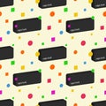 Caps Lock keyboard buttons and abstract geometric shapes colorful pattern background for International Caps Lock Day Royalty Free Stock Photo