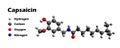 Capsaicin 3D model Royalty Free Stock Photo