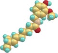 Capsaicin molecular structure Royalty Free Stock Photo