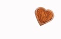 Capsicum annuum - Organic red paprika powder in heart shaped bowl Royalty Free Stock Photo