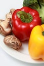 Capsicum, Broccoli and mushrooms Royalty Free Stock Photo