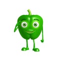 Capsicum character with salute pose