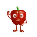Capsicum character with saying hi pose