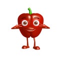 Capsicum character with win pose