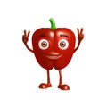 Capsicum character with win pose
