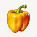 Capsicum Charm: Lifelike Bell Peppers on White Background Realism Royalty Free Stock Photo