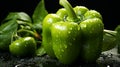 Capsicum on green