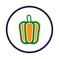 Capsicum, green, vegetable, fruits, capsicum vegetable icon