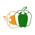 Capsicum, green, vegetable, fruits, capsicum vegetable icon