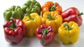 Capsicum Mix Color, Bell Pepper Misticanza . Generative Ai Royalty Free Stock Photo