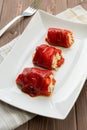 Capsicum and rice roulade