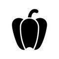 Capsicum silhouette icon vector on a white background Royalty Free Stock Photo