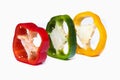 Capsicum sweet pepper sliced Royalty Free Stock Photo