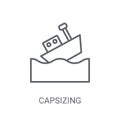 capsizing icon. Trendy capsizing logo concept on white backgroun