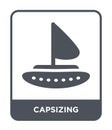 capsizing icon in trendy design style. capsizing icon isolated on white background. capsizing vector icon simple and modern flat Royalty Free Stock Photo