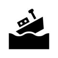 capsizing icon. Trendy capsizing logo concept on white background from Nautical collection