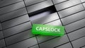 CapsLock.3D illustration of metal blocks.close up of metal blocks Royalty Free Stock Photo