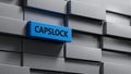 CapsLock.3D illustration of metal blocks.close up of metal blocks Royalty Free Stock Photo