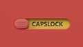 CapsLock.3D illustration of slide switch spelling., Royalty Free Stock Photo