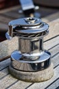 Capstan on a Sailboat Royalty Free Stock Photo