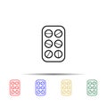 Capsule in Blister Pack multi color style icon. Simple thin line, outline of sciense icons for ui and ux, website or mobile