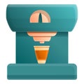 Capsule coffee machine icon, cartoon style