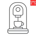 Capsule coffee machine line icon