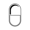 Capsule drug isolated icon Royalty Free Stock Photo