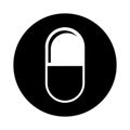 Capsule drug isolated icon Royalty Free Stock Photo