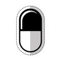 Capsule drug isolated icon Royalty Free Stock Photo