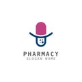 Capsule Drug vector logo creative for Pharmacy Graphic design Royalty Free Stock Photo