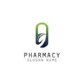 Capsule Drug vector logo creative for Pharmacy Graphic design