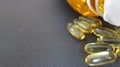 A capsule of fish oil Royalty Free Stock Photo