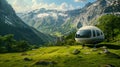 capsule house, Sleeping capsule in the mountains, Sleeping outdoors