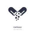 capsule icon on white background. Simple element illustration from Future technology concept