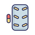 Capsule Isolated Vector icon which can easily modify or edit Royalty Free Stock Photo